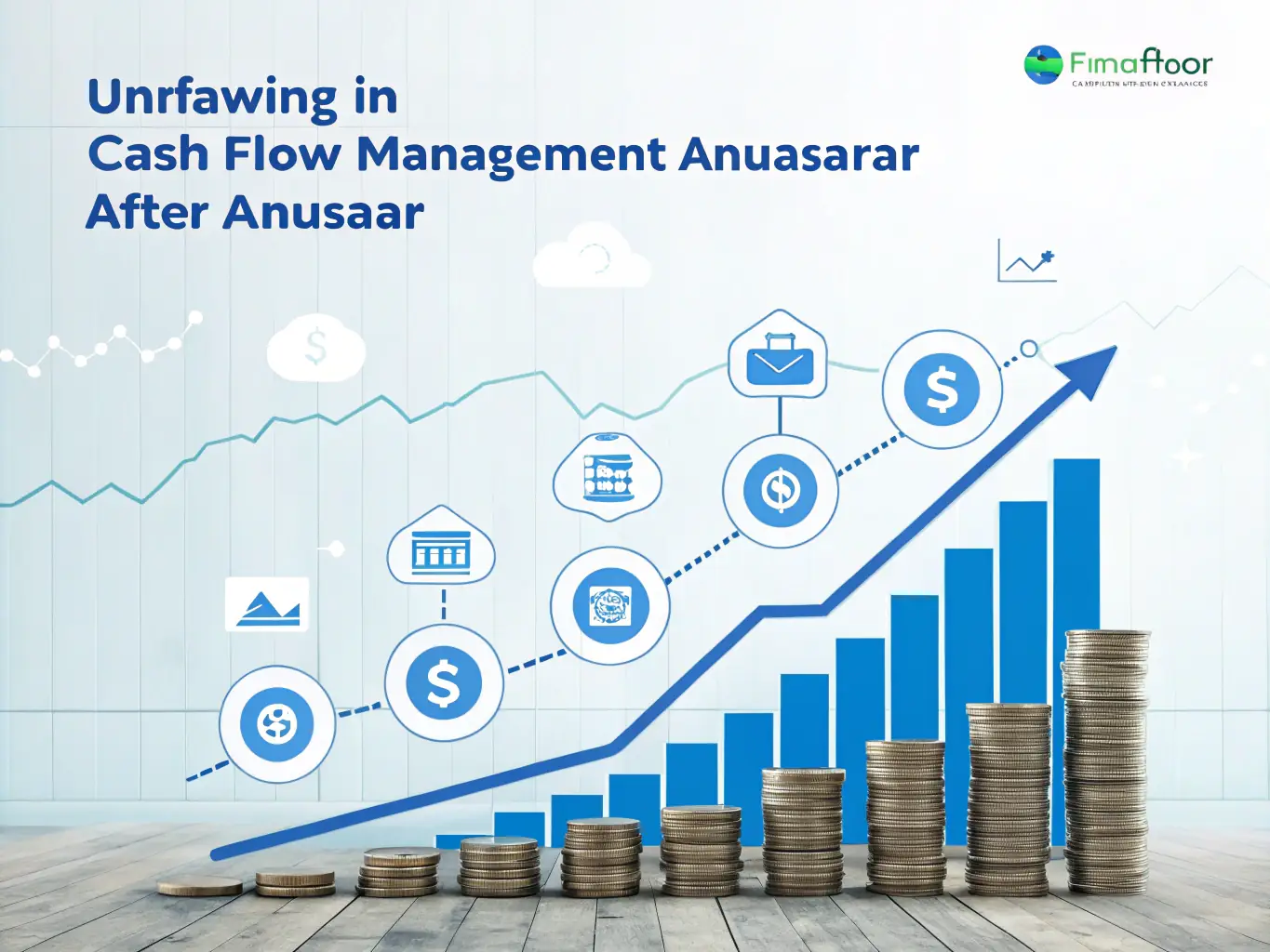 An image showing a visual representation of cash flow management, such as a graph illustrating income and expenses, with a focus on balancing and optimizing financial resources.