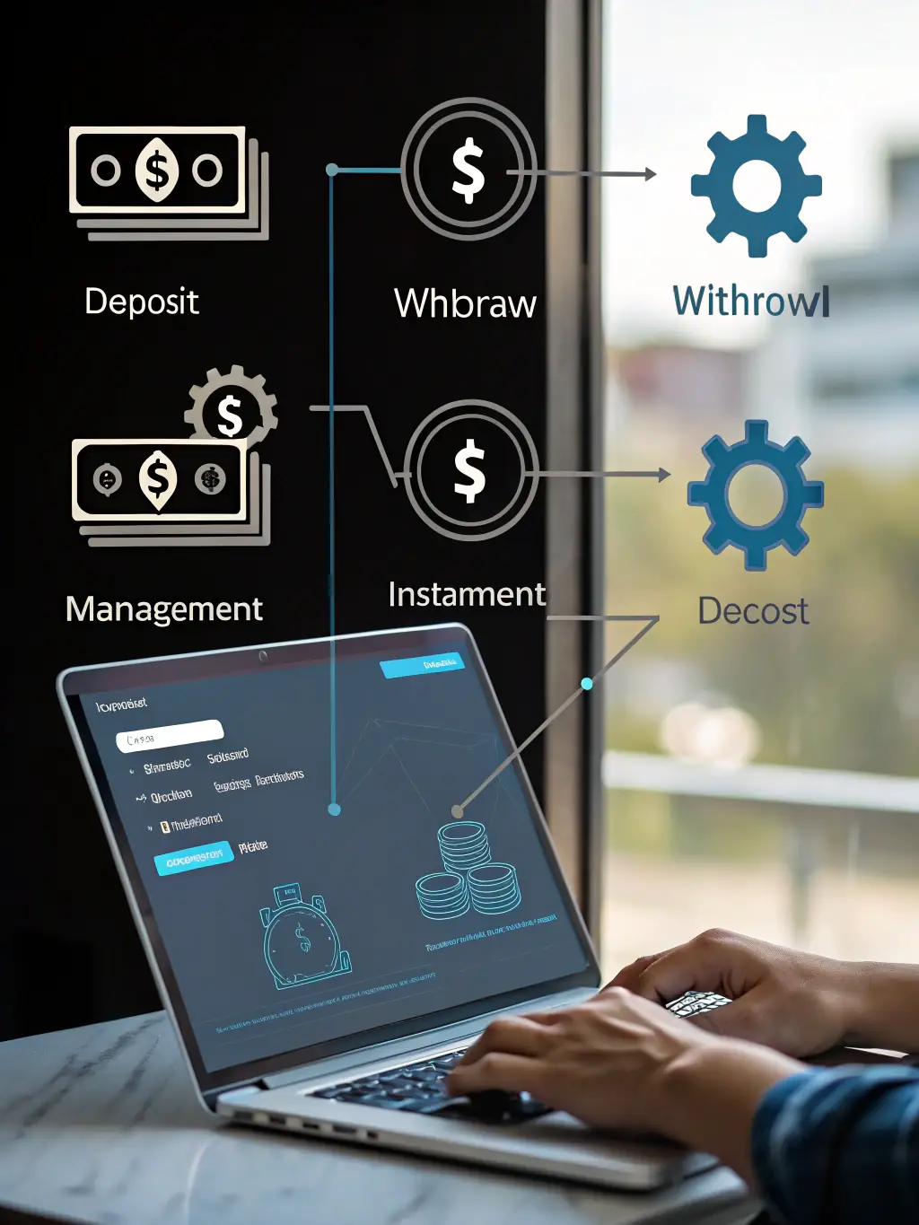 A visual representation of cash flow, showing money coming in and going out of a business, highlighting effective cash management.